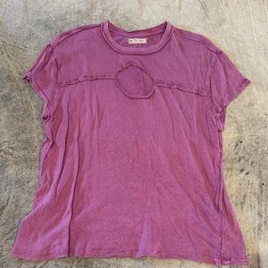 Free People Mauve Short Sleeve Tee